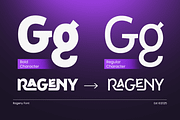 Rageny - Unique Modern Sans Font, a Sans Serif Font by TokoPress (Thumbnail 14 of 14)