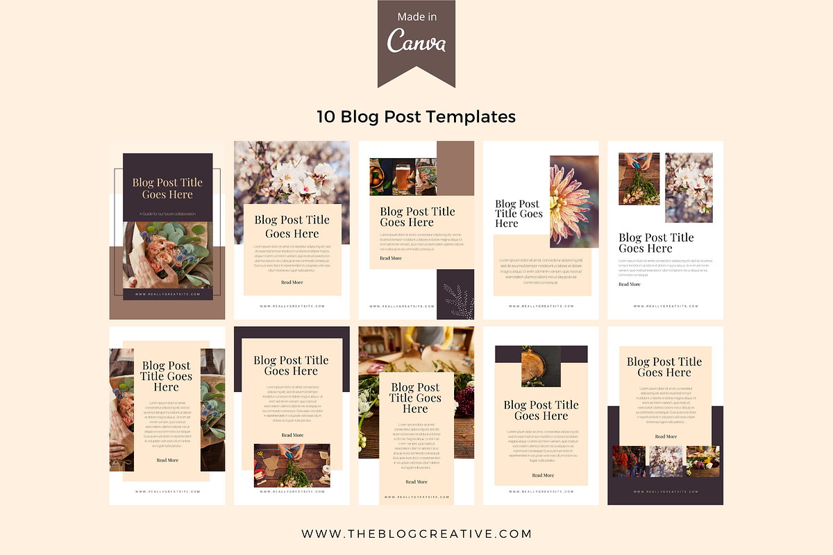 Allure Pinterest Marketing Kit Canva, a Marketing Template by The Blog Creative (Photo 4 of 10)