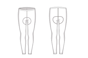 Sport Leggings Fashion Flat Template