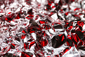 Shiny crumpled foil with silver and, an Abstract Photo by Edalin's Store