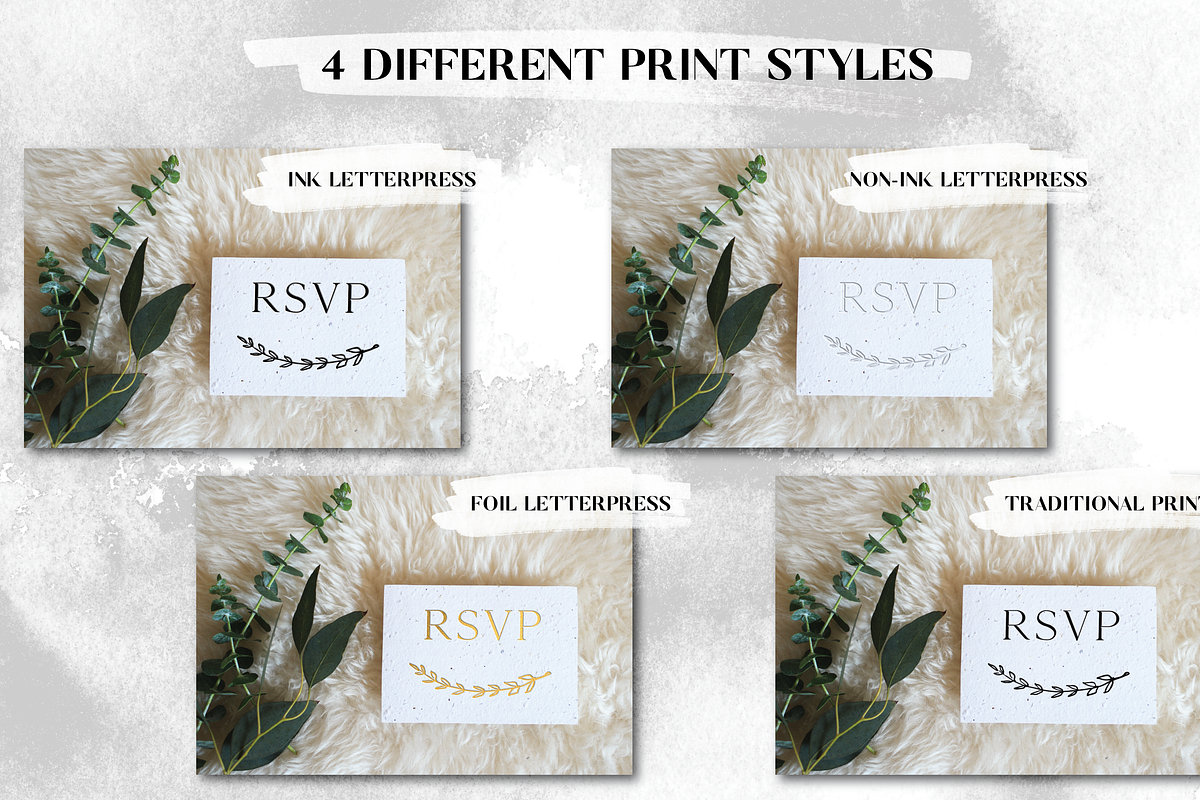 Letterpress Cards - Styled Mockups, a Print Template by Wooly Pronto (Photo 3 of 6)
