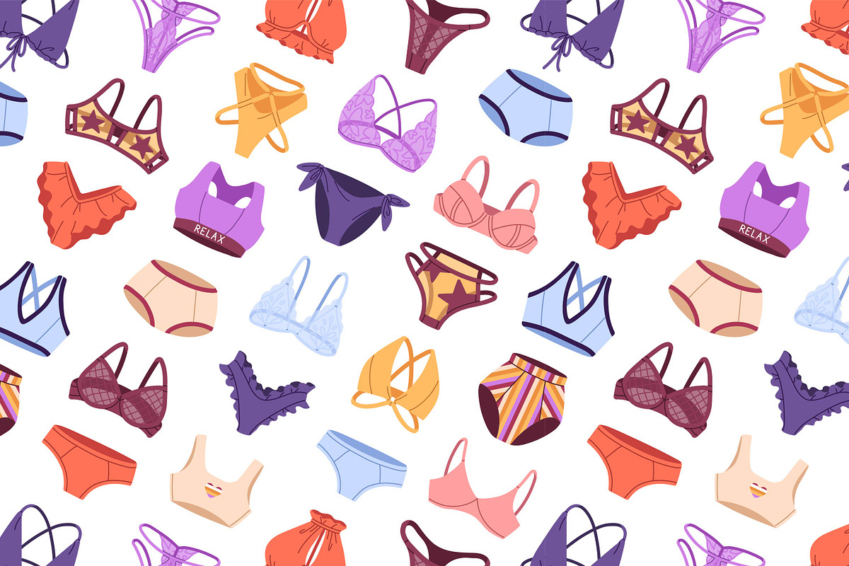 Female lingerie set + backgrounds, an Object Illustration by PaperTrident (Photo 9 of 10)