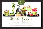 Matcha Dessert,Japanese watercolor, a Food Illustration by CreativeValuation (Thumbnail 1 of 13)