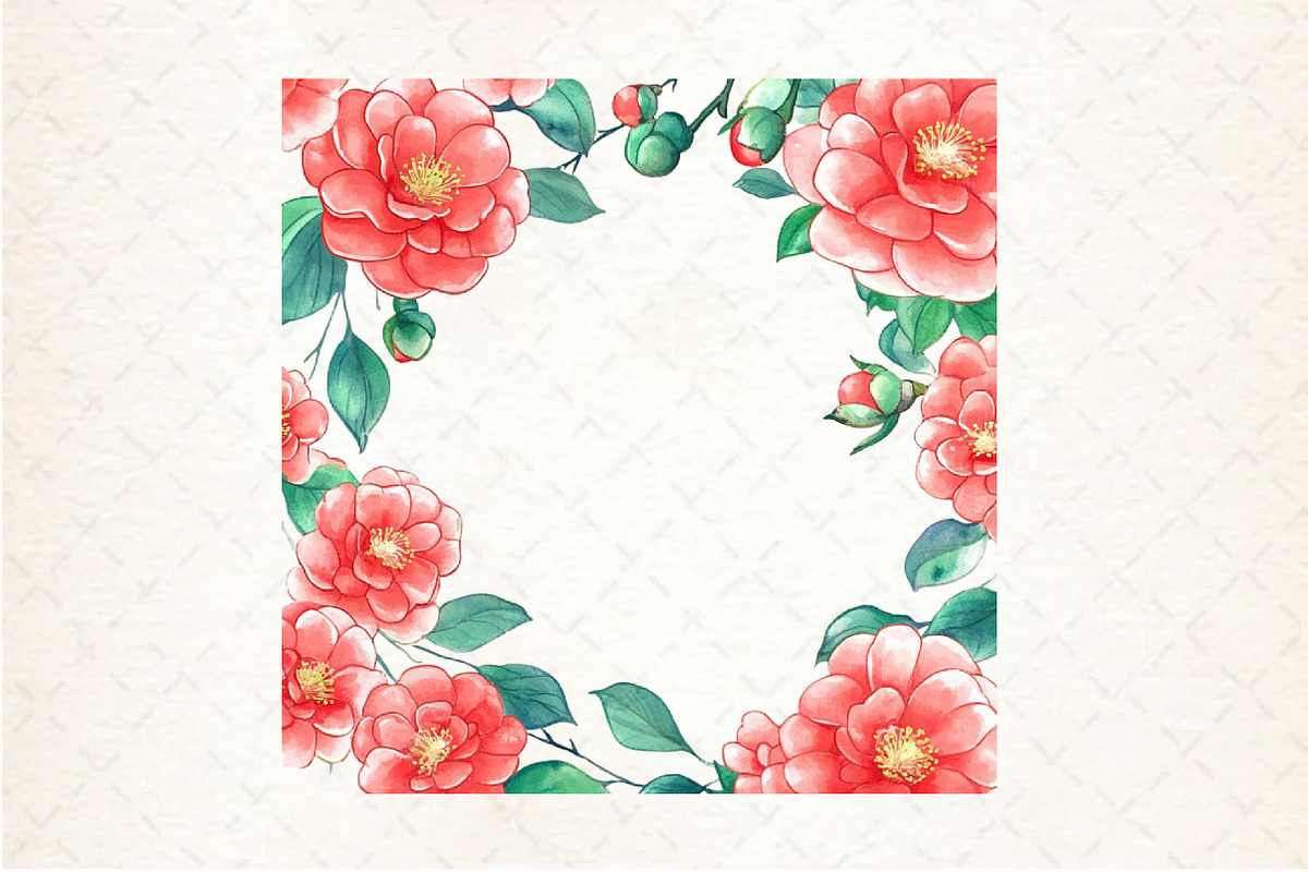 Camellia Flower Bloom Clipart, an Illustration by Rose Art (Photo 4 of 6)