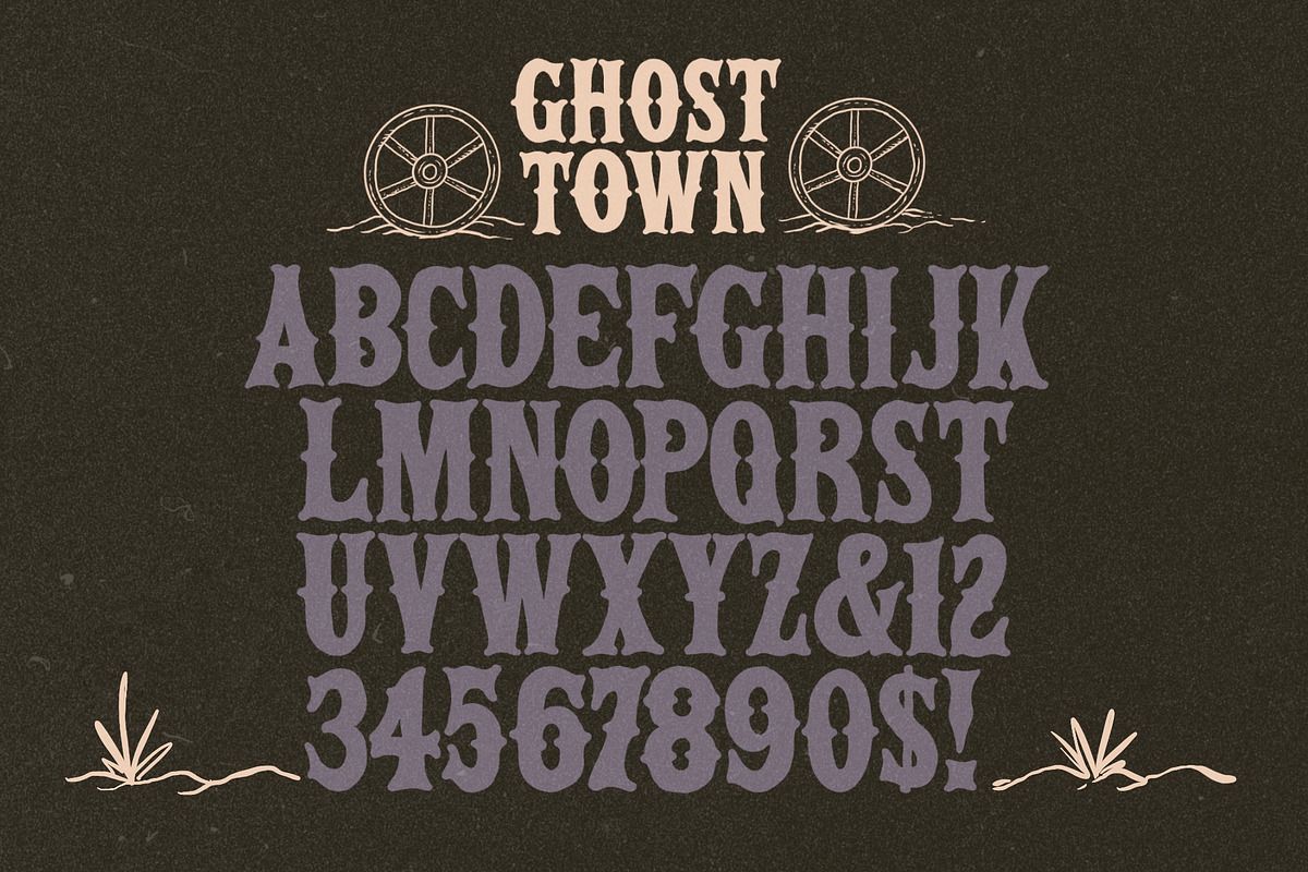 Ghost Town Western Typeface, a Serif Font by TWRUSHING (Photo 3 of 3)