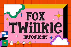 Fox Twinkle Font, a Slab Serif Font by Fox7 By Rattana