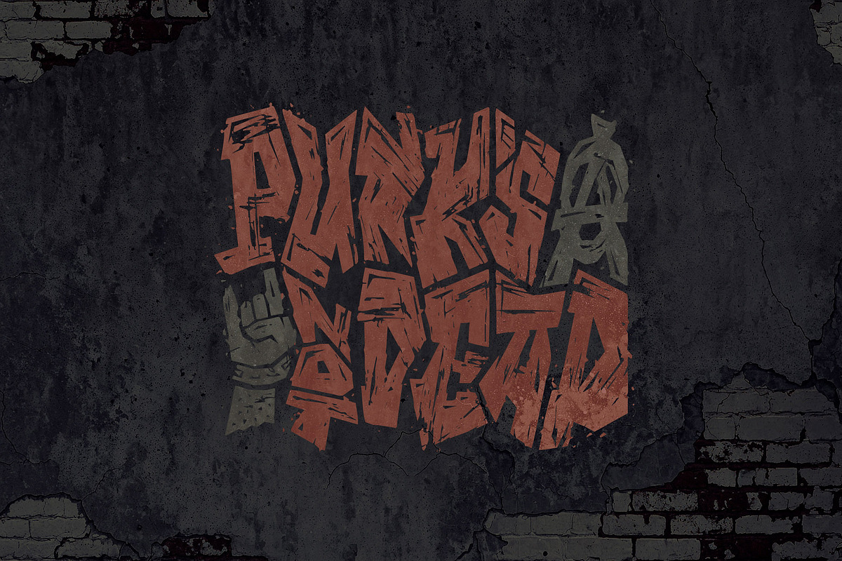 Vandal Crew Creative Lettering Font, a Symbol Font by Gleb Guralnyk (Photo 2 of 13)