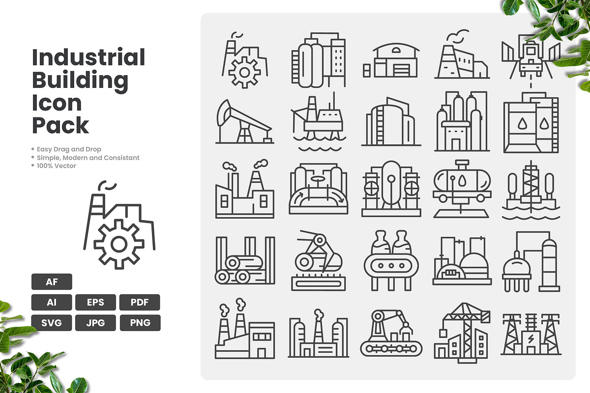 Industrial Manufacturing Icon Pack, an Outline Icon by erifqizeicon (Photo 1 of 2)
