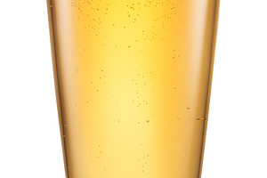 Steamy glass of beer.