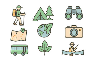 Exploring nature with hiking, an Illustration by ZinetroN