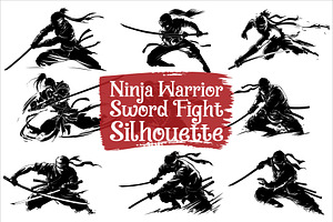 Ninja Warrior Sword Fight Bundle, an Illustration by jahid234