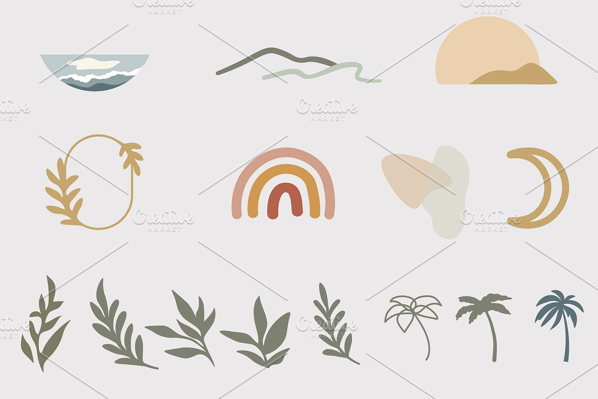 Boho Travel - 27 Logos & 45 Elements, a Work Illustration by Jake & Meg (Photo 7 of 7)