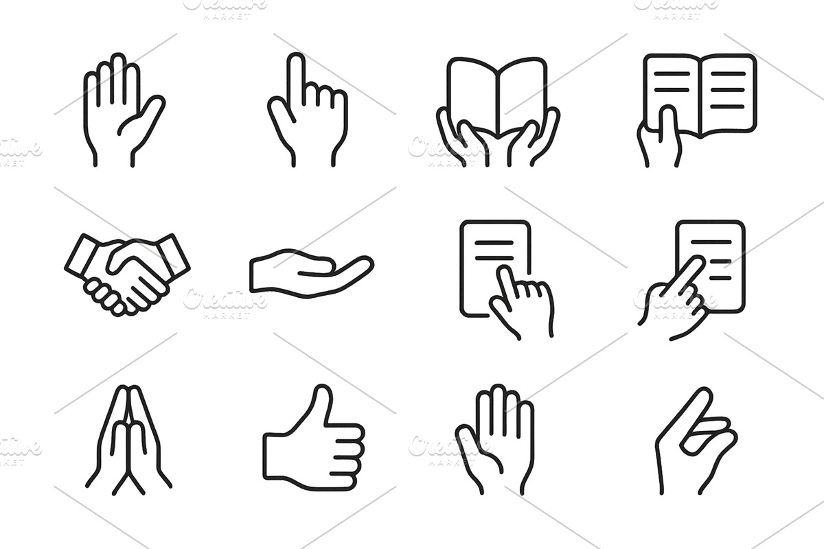 Vector illustration of various hand, an Object Illustration by ZinetroN