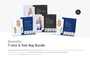 T-SHIRT & BAG BUNDLE 20xMock-upsDEMO