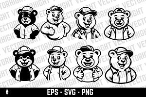 Mascot of a bear, an Animal Illustration by Vectorhight