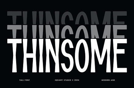 Thinsome - Thin & Tall Font, a Sans Serif Font by Iqsiart Studio