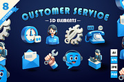 Customer Service, 3D Vector Elements, an Object 3D Model by Kevyn Creative (Thumbnail 1 of 2)
