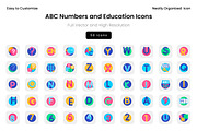 ABC Numbers and Education Icons, a Solid Icon by Wencory (Thumbnail 2 of 2)