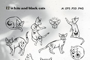Magic Cats Illustrations Clipart, an Illustration by Julia M. Watercolor (Thumbnail 8 of 13)