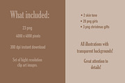 Christmas girl with gifts clipart, an Illustration by Illustrator Space (Thumbnail 8 of 8)