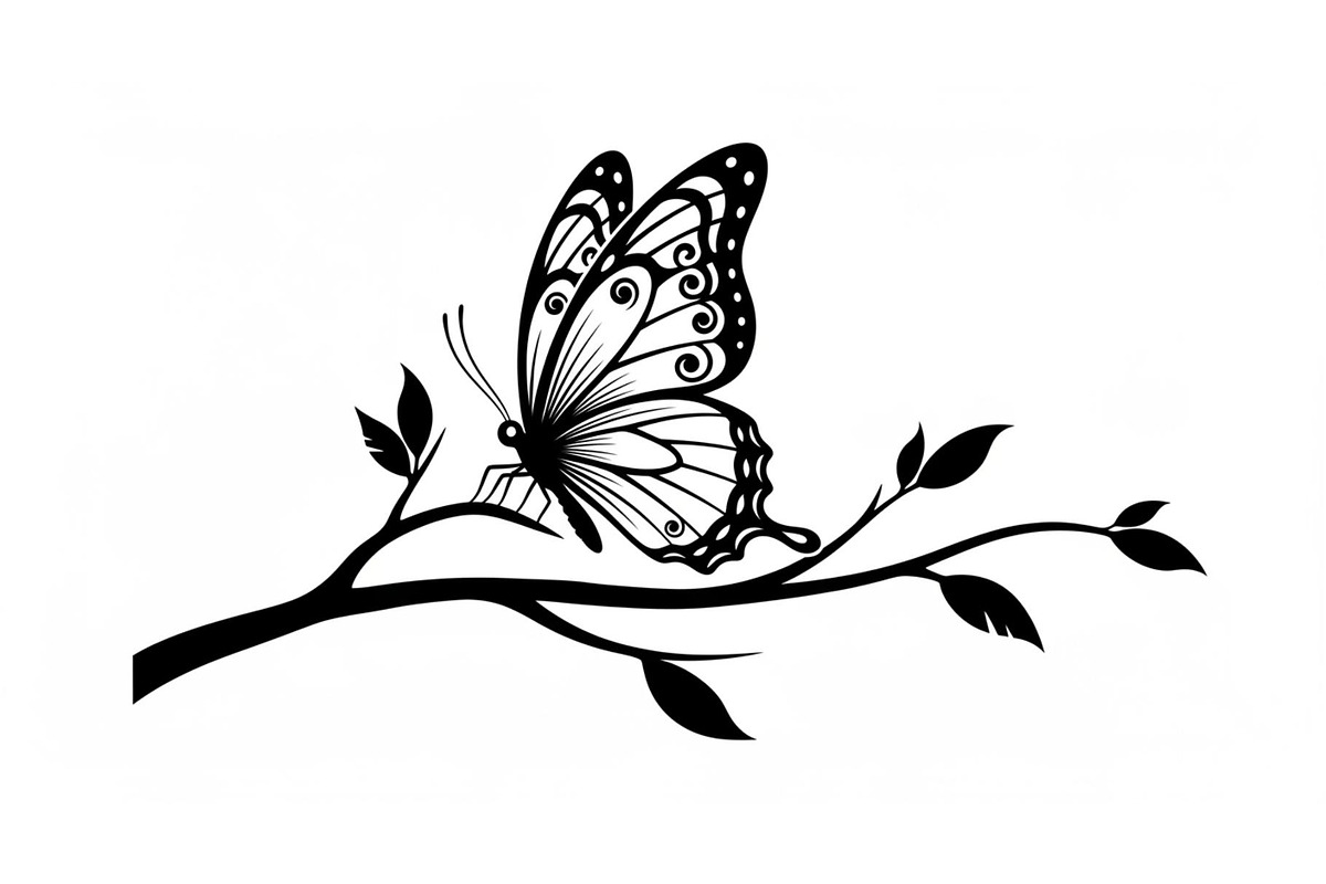 Butterfly Branch SVG Bundle, an Illustration by Creativeshirt (Photo 3 of 31)