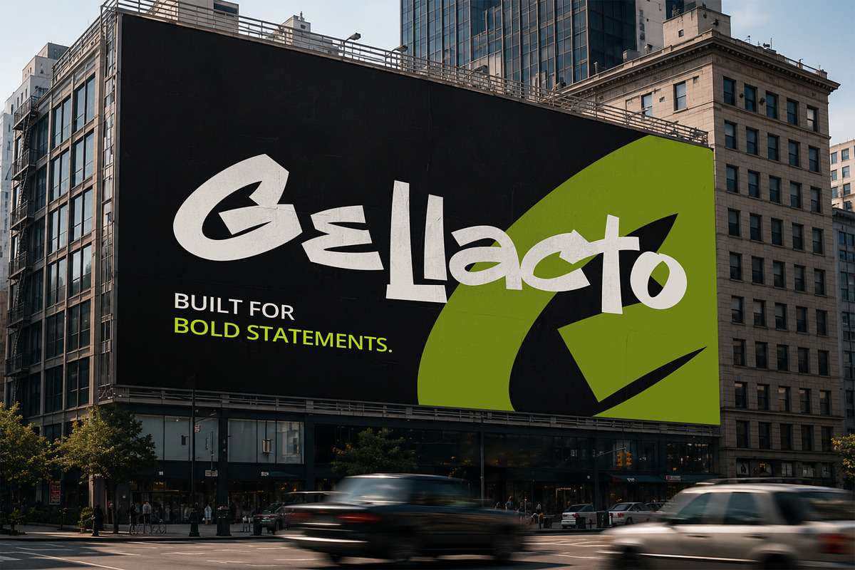 Gellacto | Urban Display Typeface, a Sans Serif Font by Maenjari Std (Photo 6 of 10)