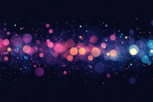 Colorful bokeh lights glowing dark b, a Food & Drink Photo by Pixeness Studio
