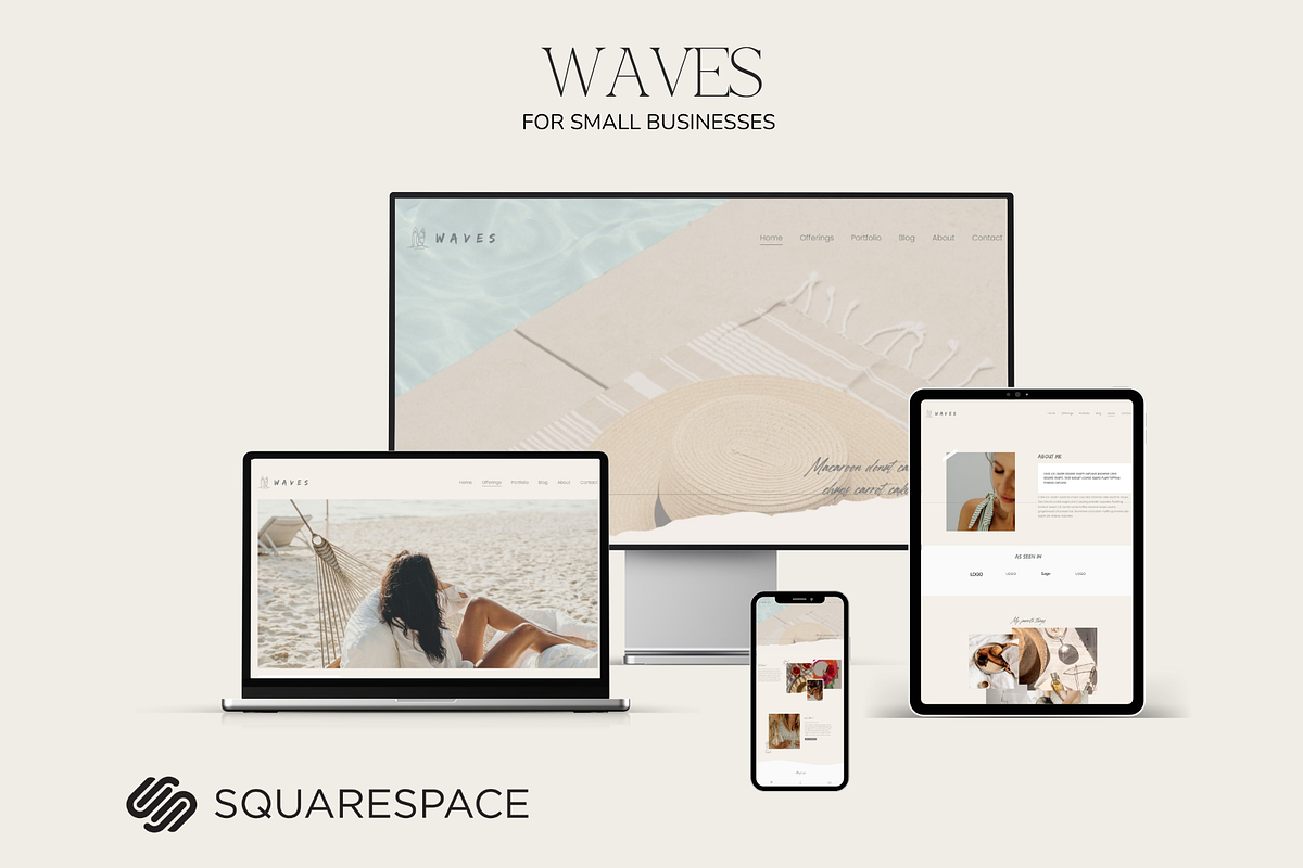 Waves Squarespace 7.1 Template, a Squarespace Template by Beliveart (Photo 2 of 5)