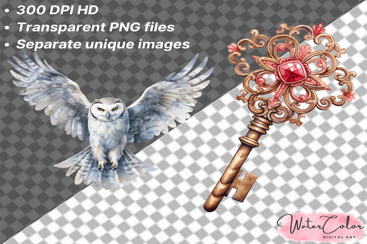 Elemental Witches Collection Clipart, a Person Illustration by Watercolor Digital (Photo 6 of 9)