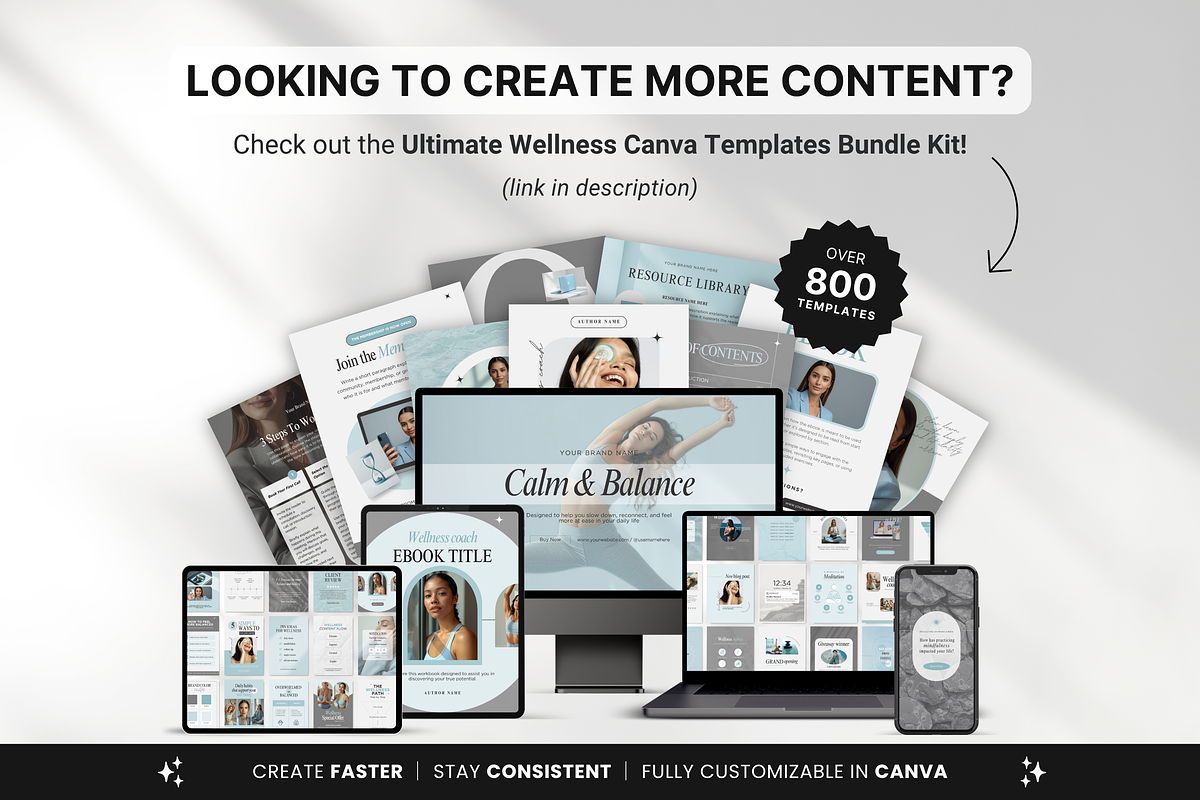 Wellness Instagram Templates Bundle, a Social Media Template by DigiPax (Photo 11 of 12)