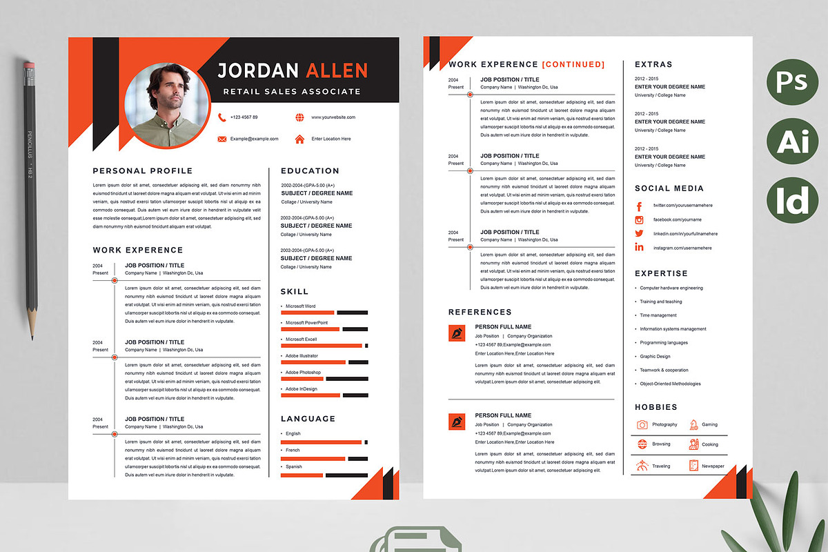 Modern Resume Design, a Resume Template by Attractive Resume (Photo 2 of 3)