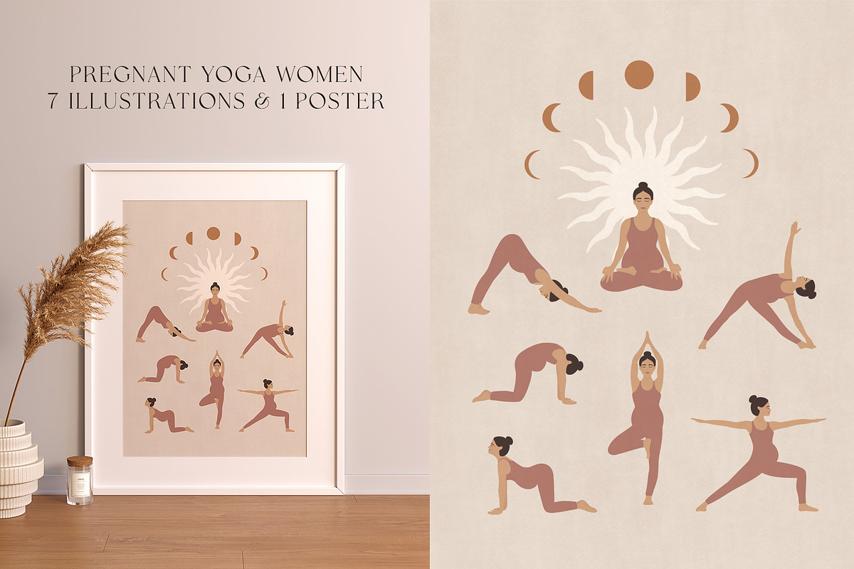 YOGA woman collection, a Healthcare Illustration by Alisovna (Photo 11 of 18)