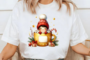 Watercolor Hot Cocoa Girl Gnomes, an Illustration by Libby Wishes (Thumbnail 8 of 8)