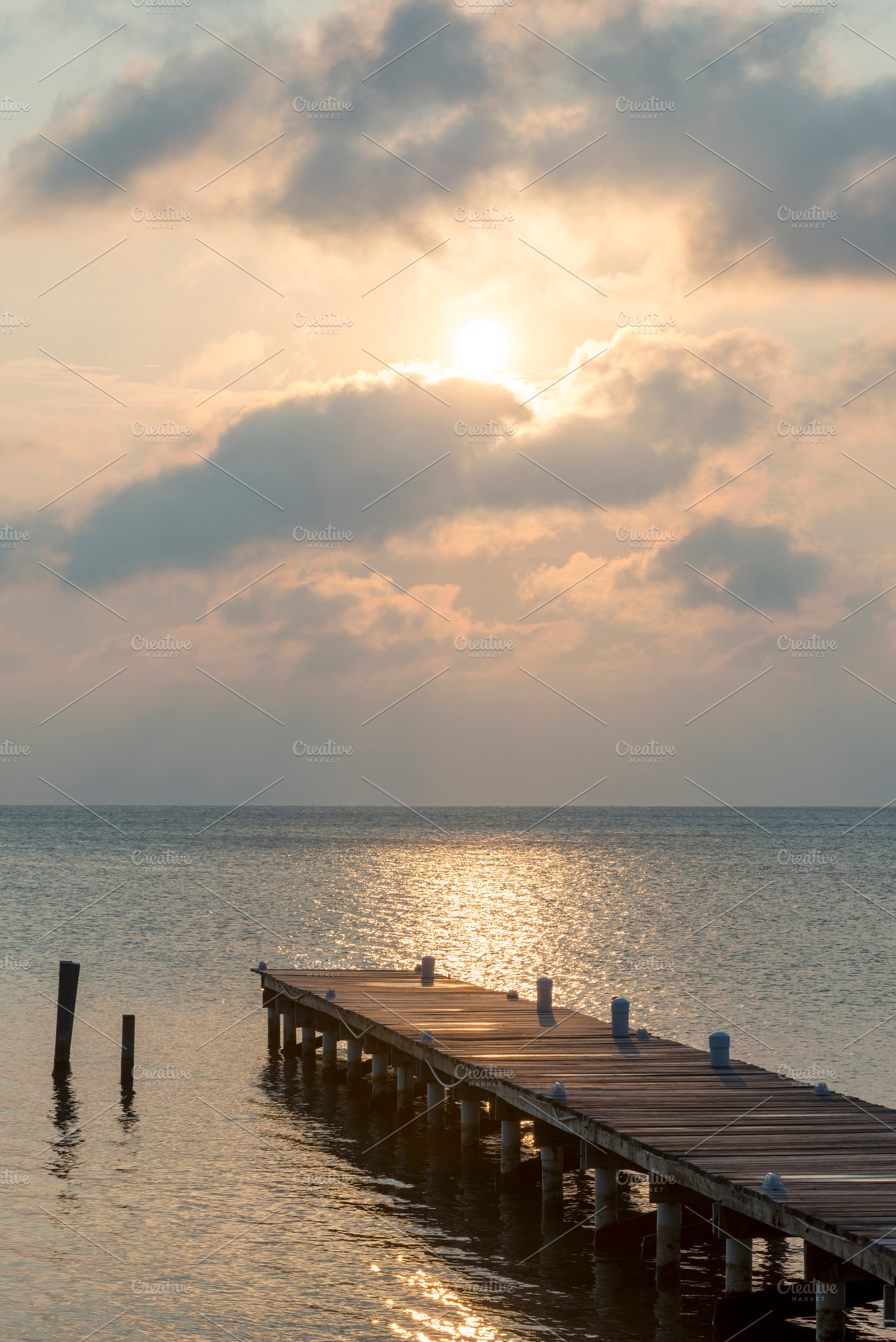 Sunrise Over Wooden Jetty, a Nature Photo by THP Creative