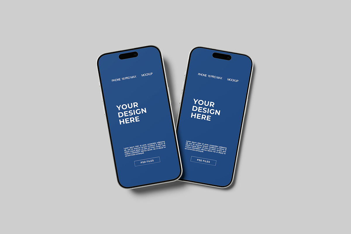 iPhone 16 Pro Max Mockup, an iPhone Mockup by Graphiculon (Photo 3 of 11)