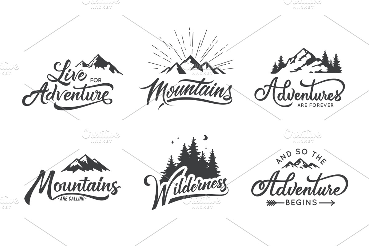 6 Outdoor Adventure Badges, an Object Graphic by tetiana.svirska (Photo 7 of 8)