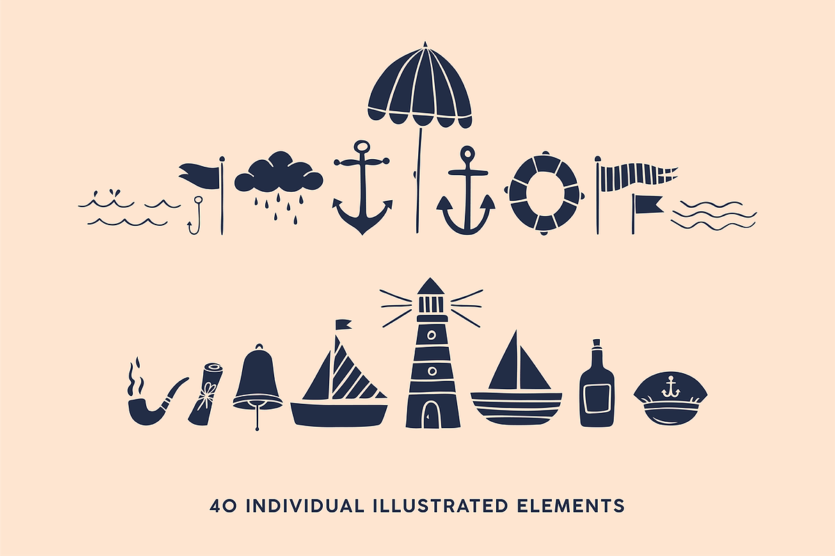 Nautical Vector Illustration pack, an Illustration by Soph Rowe (Photo 2 of 8)