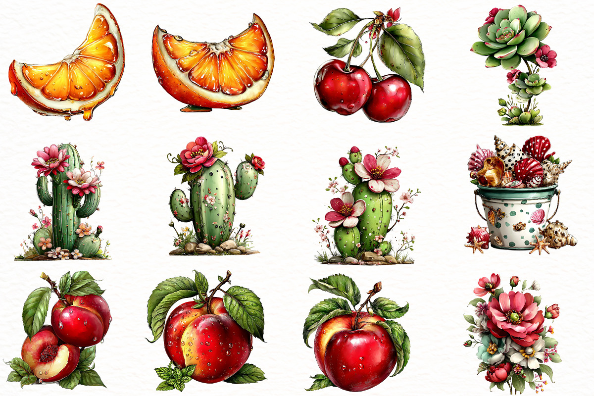 Whimsical Summer Clipart, an Illustration by Designworld (Photo 2 of 7)