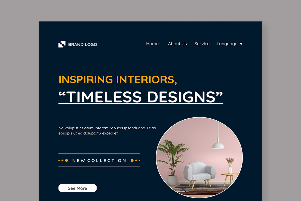 Interior Email Newsletter Layout | Creative Market