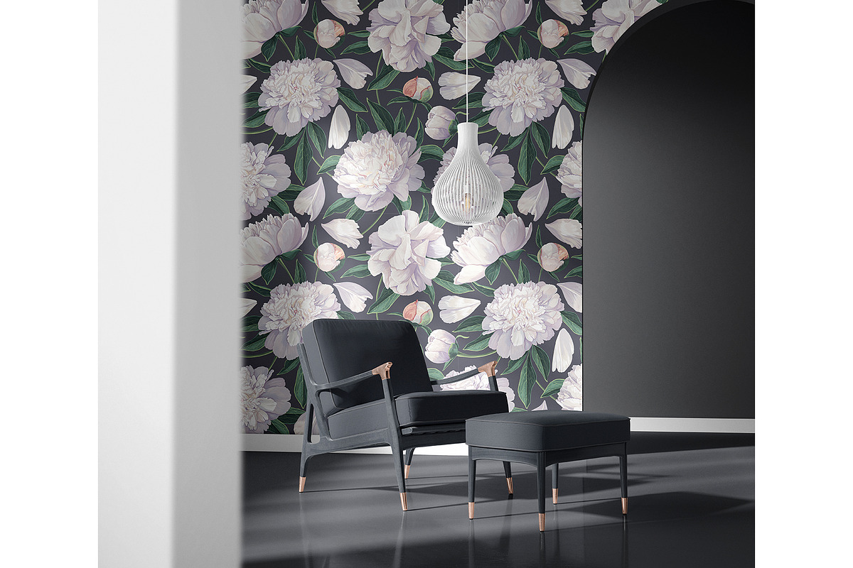 White Realistic Peonies Set, a Decorative Illustration by MarynaPetrovska (Photo 7 of 16)