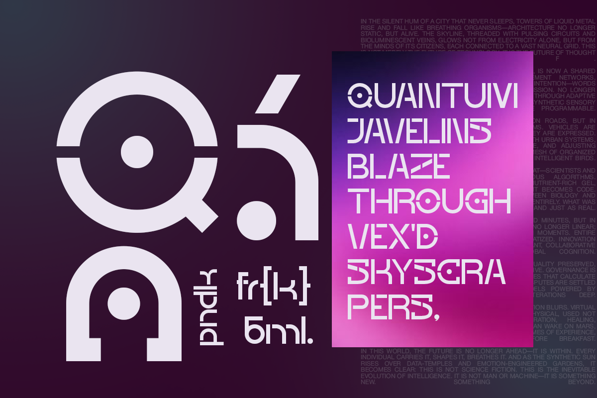 Agalio - Futuristic Display Font, a Sans Serif Font by Pandeka Studio (Photo 2 of 9)