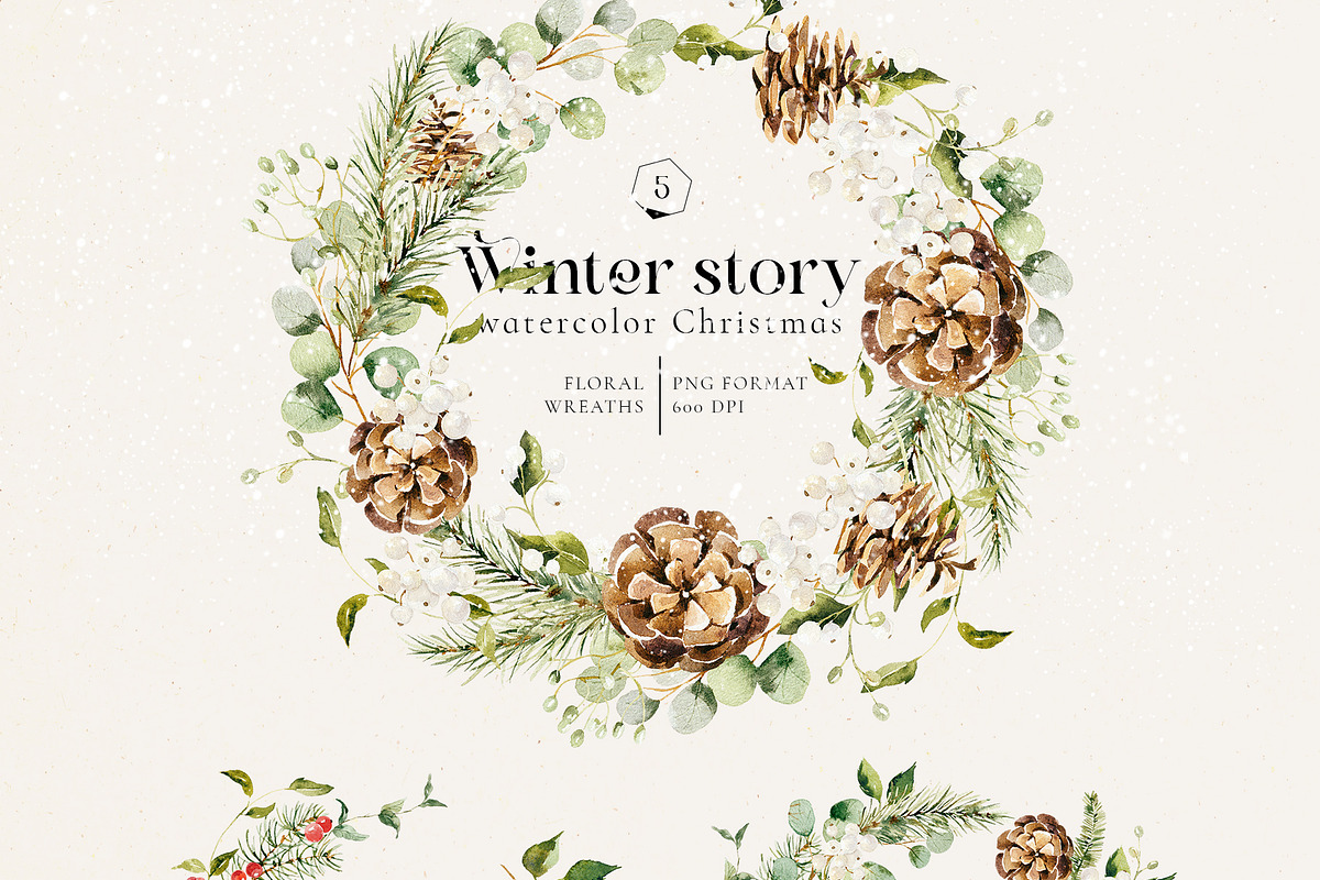 Winter story-watercolor Christmas, a Seasonal Illustration by Pamyatka Shop (Photo 19 of 27)