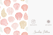 Seamless Seashell Watercolor Pattern, a Pattern Graphic by Pati Charm Studio (Thumbnail 5 of 8)