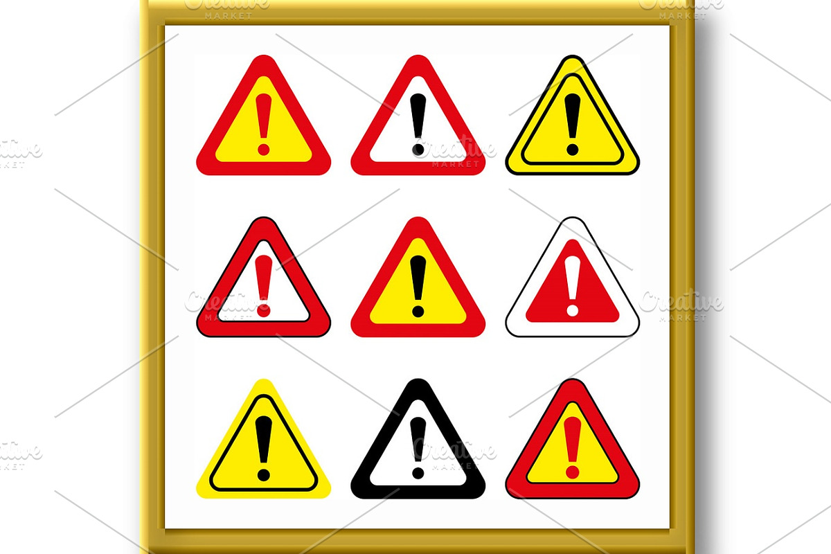 Set of Vector Exclamation Signs, an Object Graphic by FineArtStudio (Photo 2 of 3)