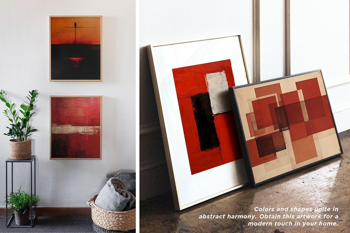 Vibrant Abstract Painting Art Print, a Wallpaper Graphic by Vibrand Studio (Photo 3 of 12)