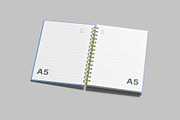 A5 Spiral Notebook Mockup Set, a Print Template by Graphiculon (Thumbnail 8 of 11)