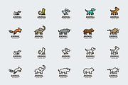 Cute Animal Logo Bundle Vol 1, a Branding & Logo Template by Qilart (Thumbnail 2 of 3)