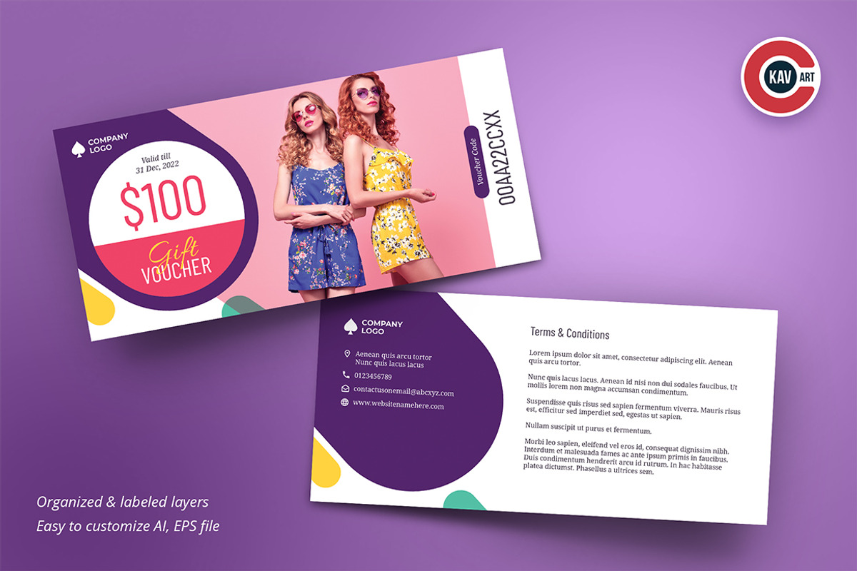 Fashion Store Gift Voucher Template, a Social Media Template by C-Kav (Photo 2 of 3)