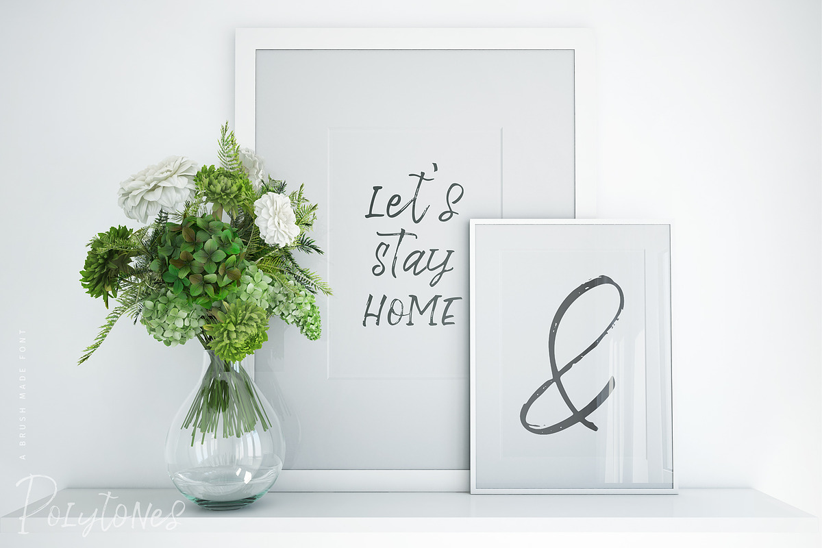 Polytones | A Brush Made Font preview 6