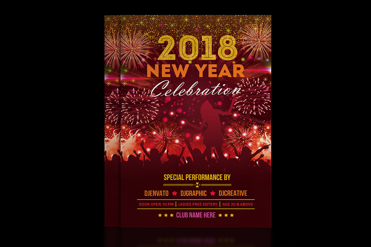 New Year Party Flyer, a Flyer Template by Creative  designer (Photo 3 of 4)